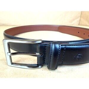 Original Penguin Men's Black Leather Belt - Size 38 | YOGC HN32051